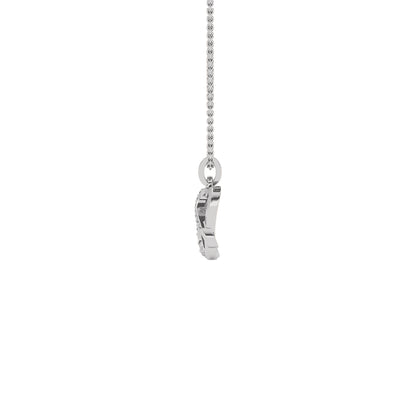 Whimsical ‘W’ Diamond Pendant 18 KT / White Gold