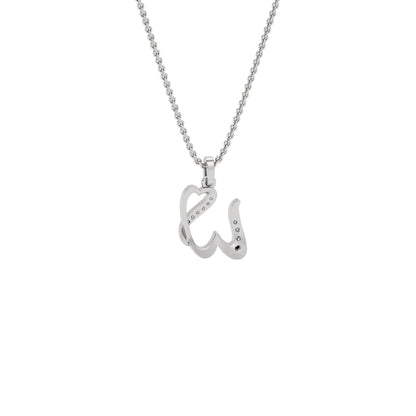 Whimsical ‘W’ Diamond Pendant 18 KT / White Gold