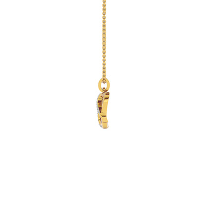 Whimsical ‘W’ Diamond Pendant 18 KT / Yellow Gold