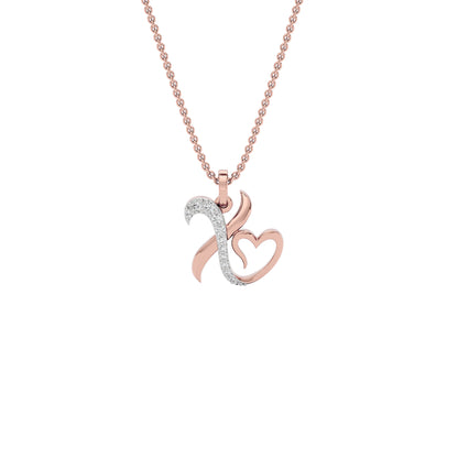 XOXO ‘X’ Diamond Pendant 18 KT / Rose Gold