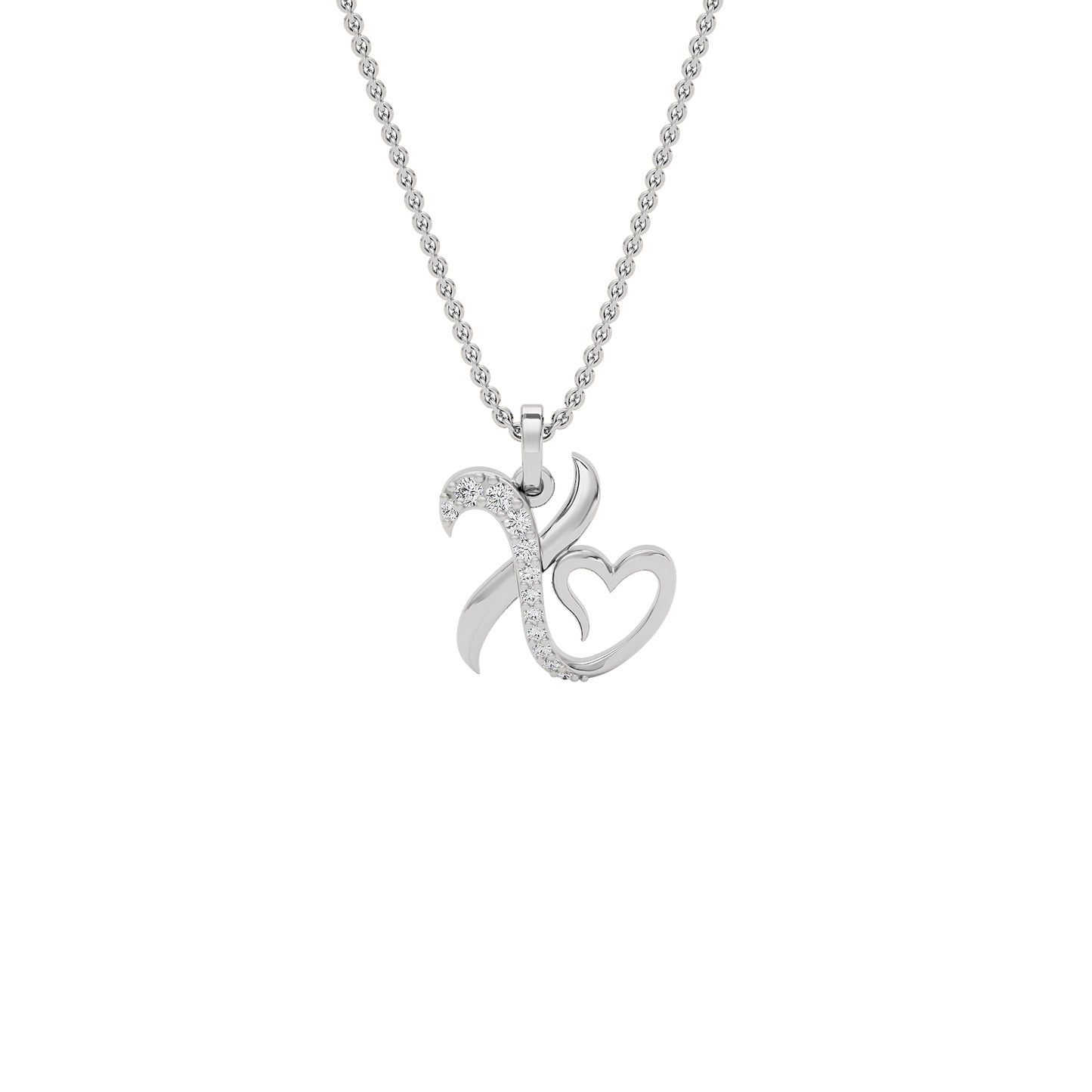 XOXO ‘X’ Diamond Pendant 18 KT / White Gold