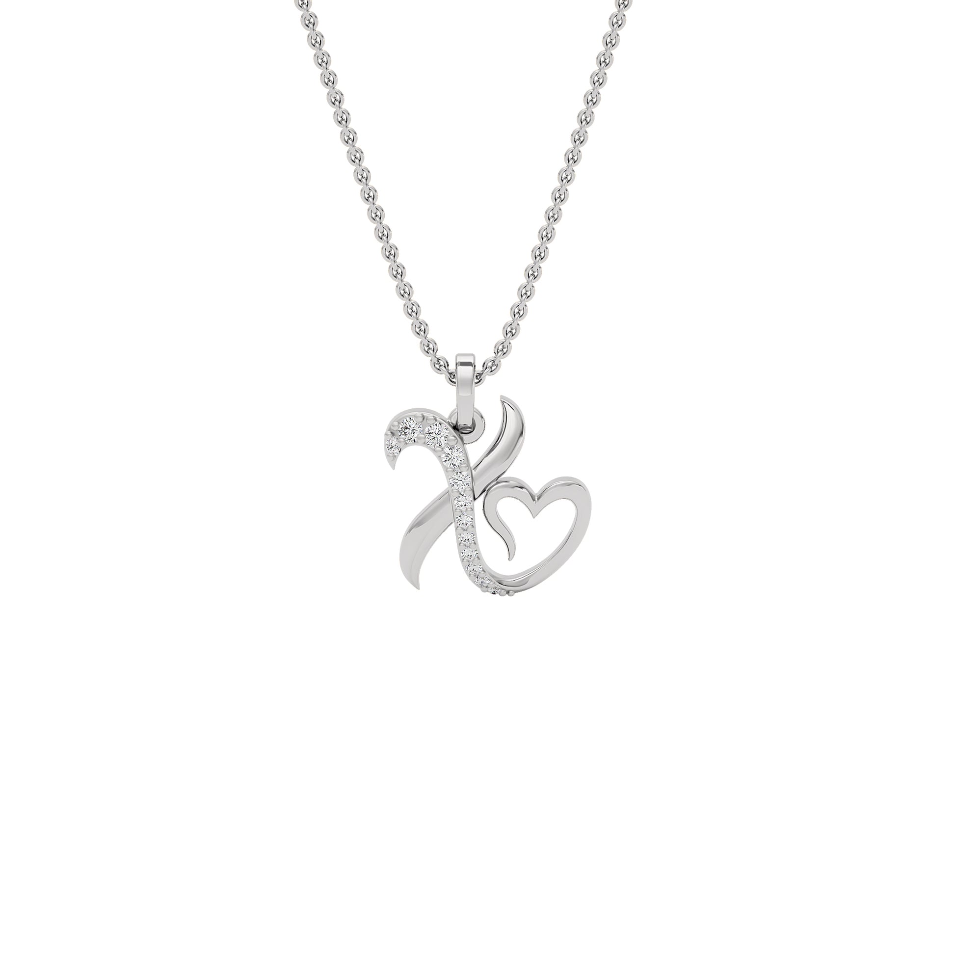 XOXO ‘X’ Diamond Pendant 18 KT / White Gold
