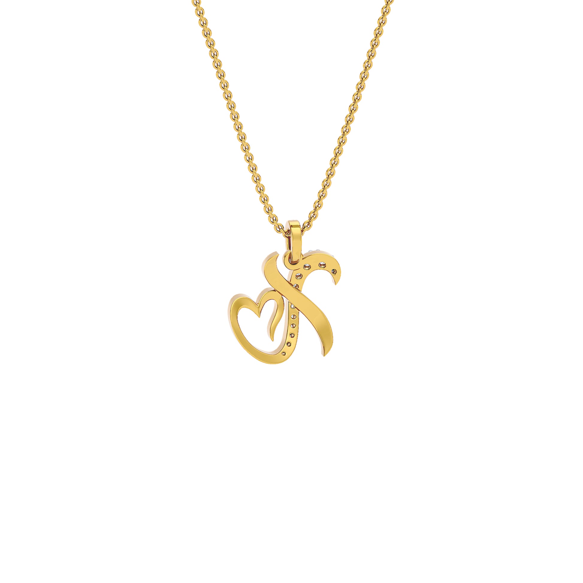 XOXO ‘X’ Diamond Pendant 18 KT / Yellow Gold