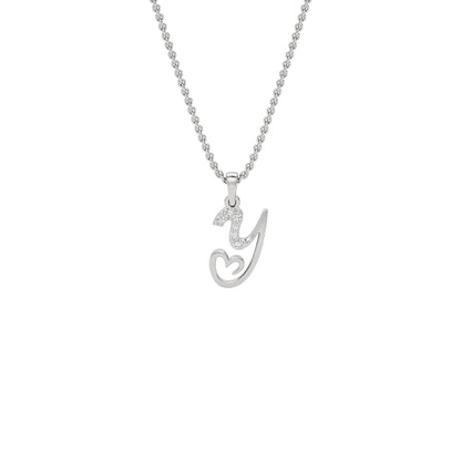 Yours ‘Y’ Diamond Pendant 18 KT / White Gold