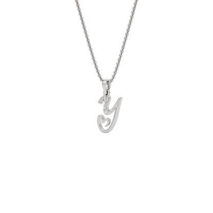 Yours ‘Y’ Diamond Pendant 18 KT / White Gold