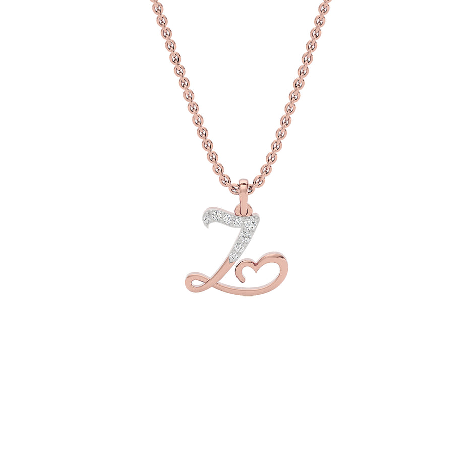 Zen ‘Z’ Diamond Pendant 18 KT / Rose Gold