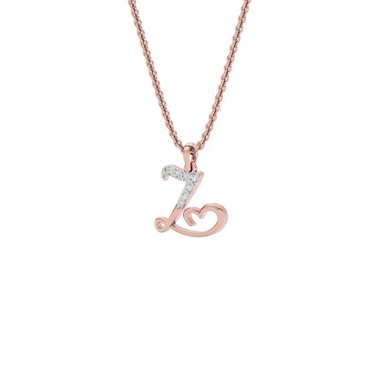 Zen ‘Z’ Diamond Pendant 18 KT / Rose Gold