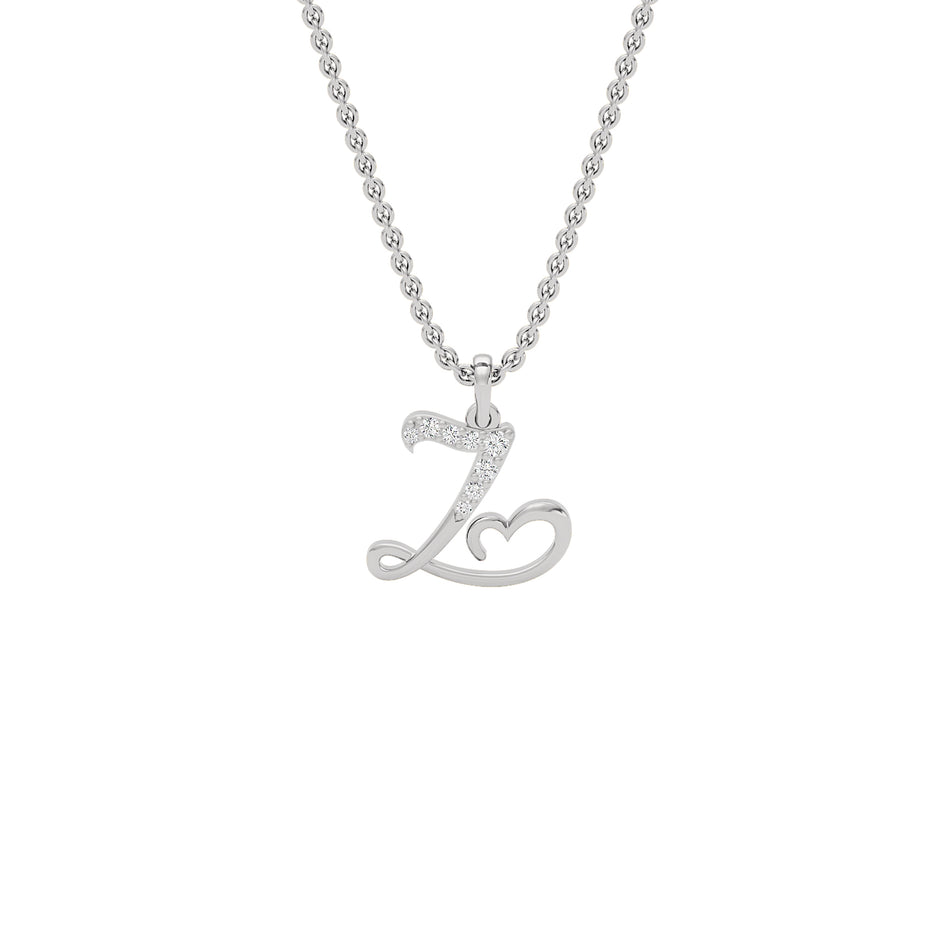 Zen ‘Z’ Diamond Pendant 18 KT / White Gold