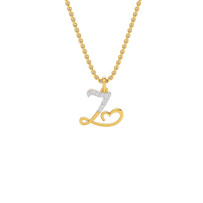 Zen ‘Z’ Diamond Pendant 18 KT / Yellow Gold