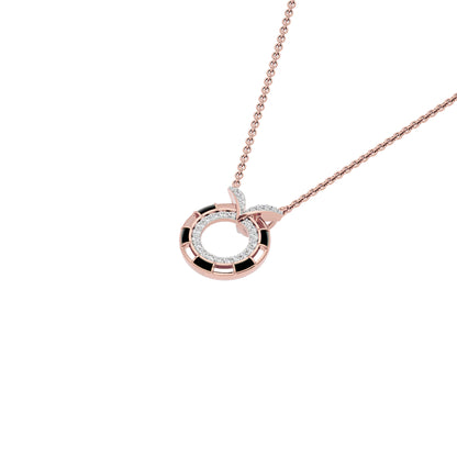 Ebon Circle Fashion Diamond Pendant 18 KT / Rose Gold