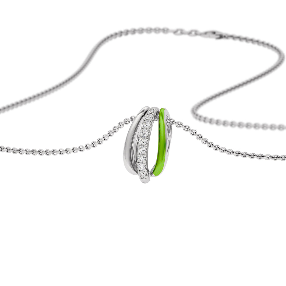 The Greenline Fashion Diamond Pendant 18 KT / White Gold