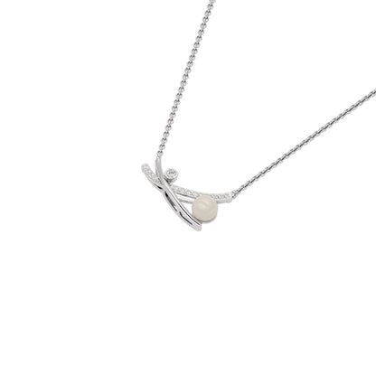 Pebble Glint Fashion Diamond Pendant 18 KT / White Gold