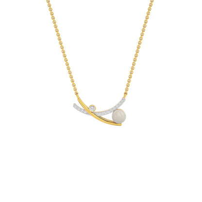 Pebble Glint Fashion Diamond Pendant 18 KT / Yellow Gold