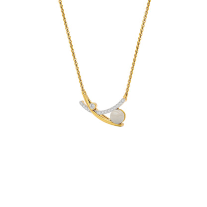 Pebble Glint Fashion Diamond Pendant 18 KT / Yellow Gold