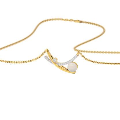 Pebble Glint Fashion Diamond Pendant 18 KT / Yellow Gold