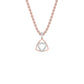 Reverse Charm Fashion Diamond Pendant 18 KT / Rose Gold
