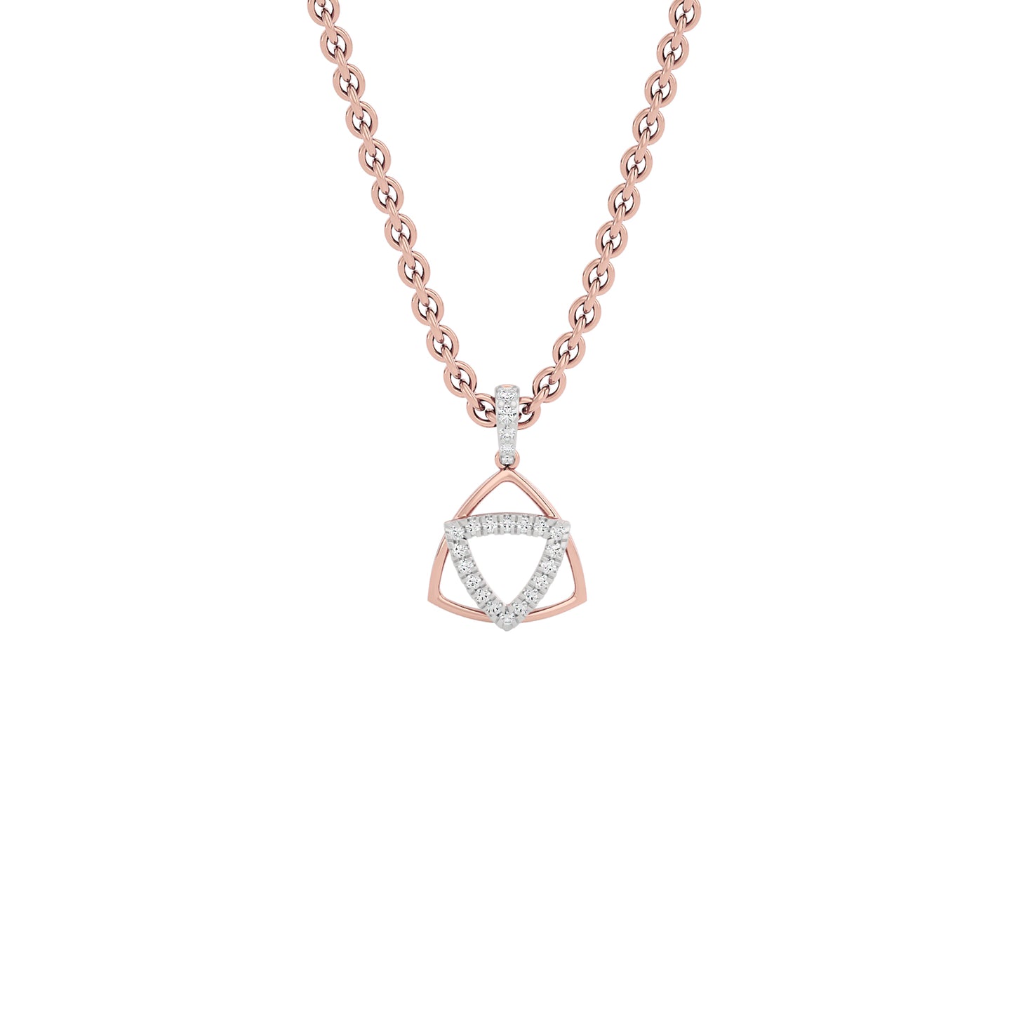 Reverse Charm Fashion Diamond Pendant 18 KT / Rose Gold