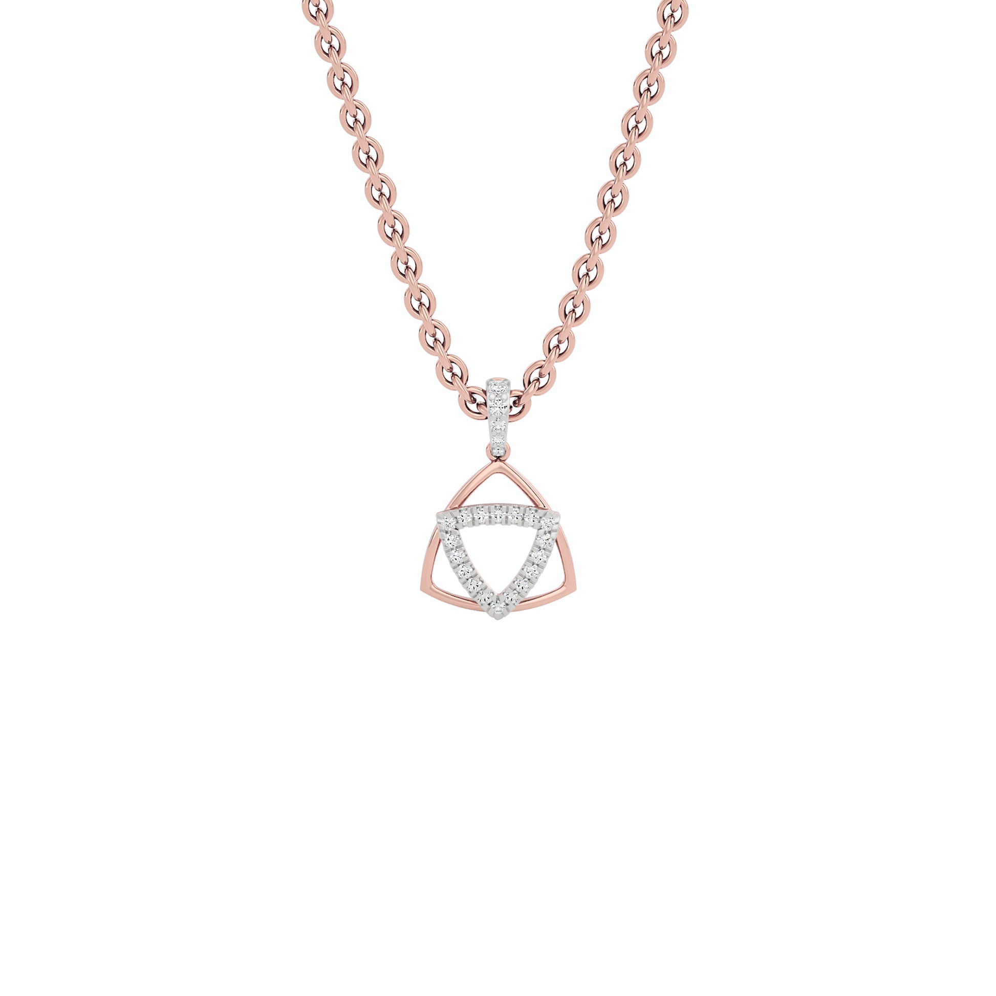 Reverse Charm Fashion Diamond Pendant 18 KT / Rose Gold