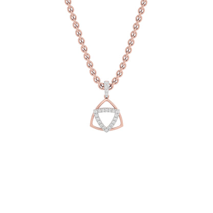 Reverse Charm Fashion Diamond Pendant 18 KT / Rose Gold