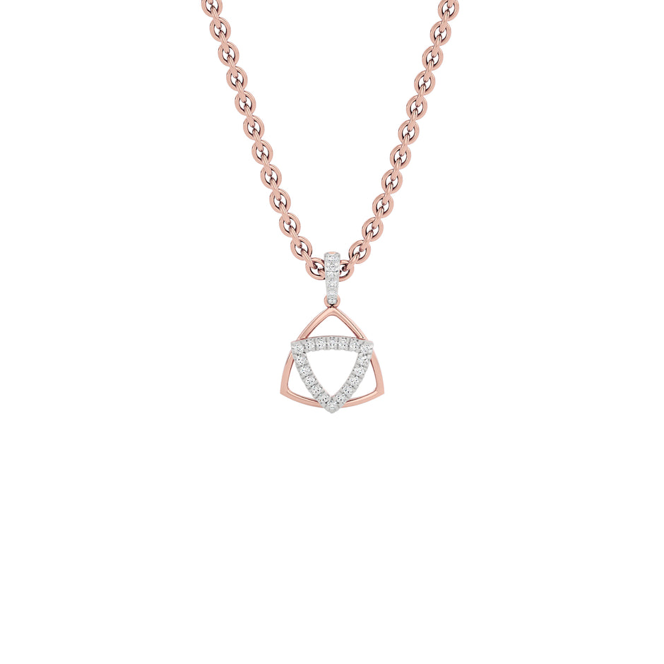 Reverse Charm Fashion Diamond Pendant 18 KT / Rose Gold