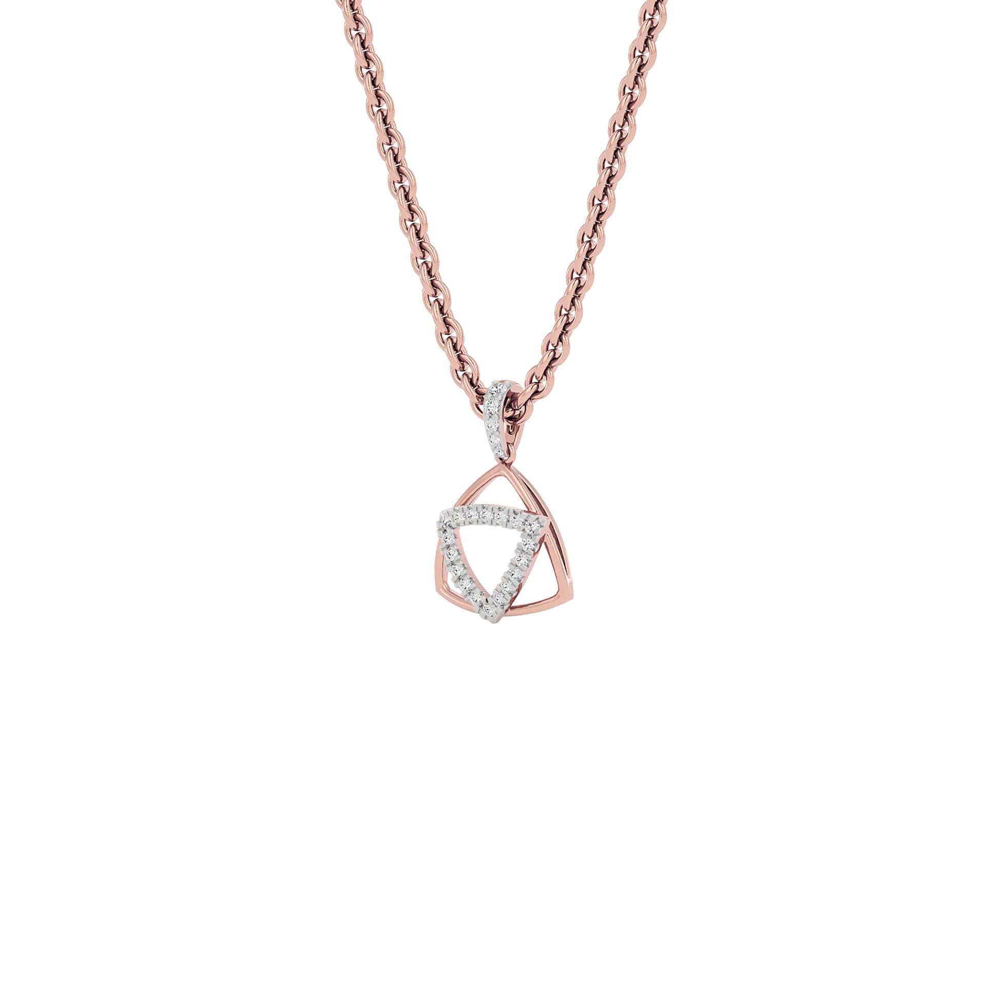 Reverse Charm Fashion Diamond Pendant 18 KT / Rose Gold