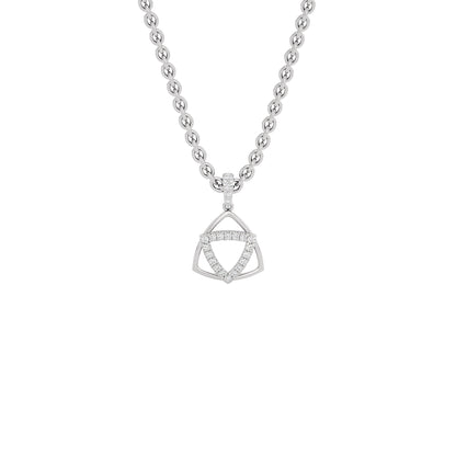 Reverse Charm Fashion Diamond Pendant 18 KT / White Gold