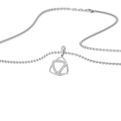 Reverse Charm Fashion Diamond Pendant 18 KT / White Gold