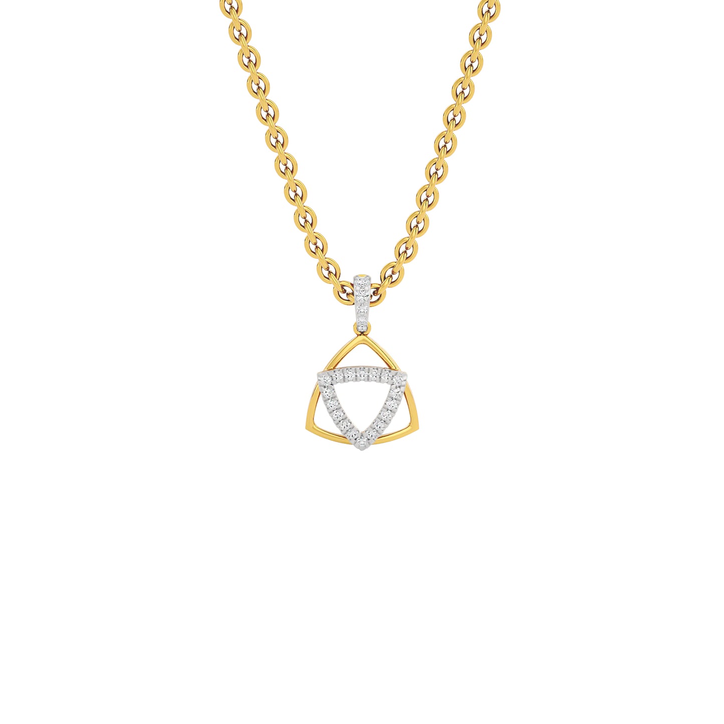 Reverse Charm Fashion Diamond Pendant 18 KT / Yellow Gold