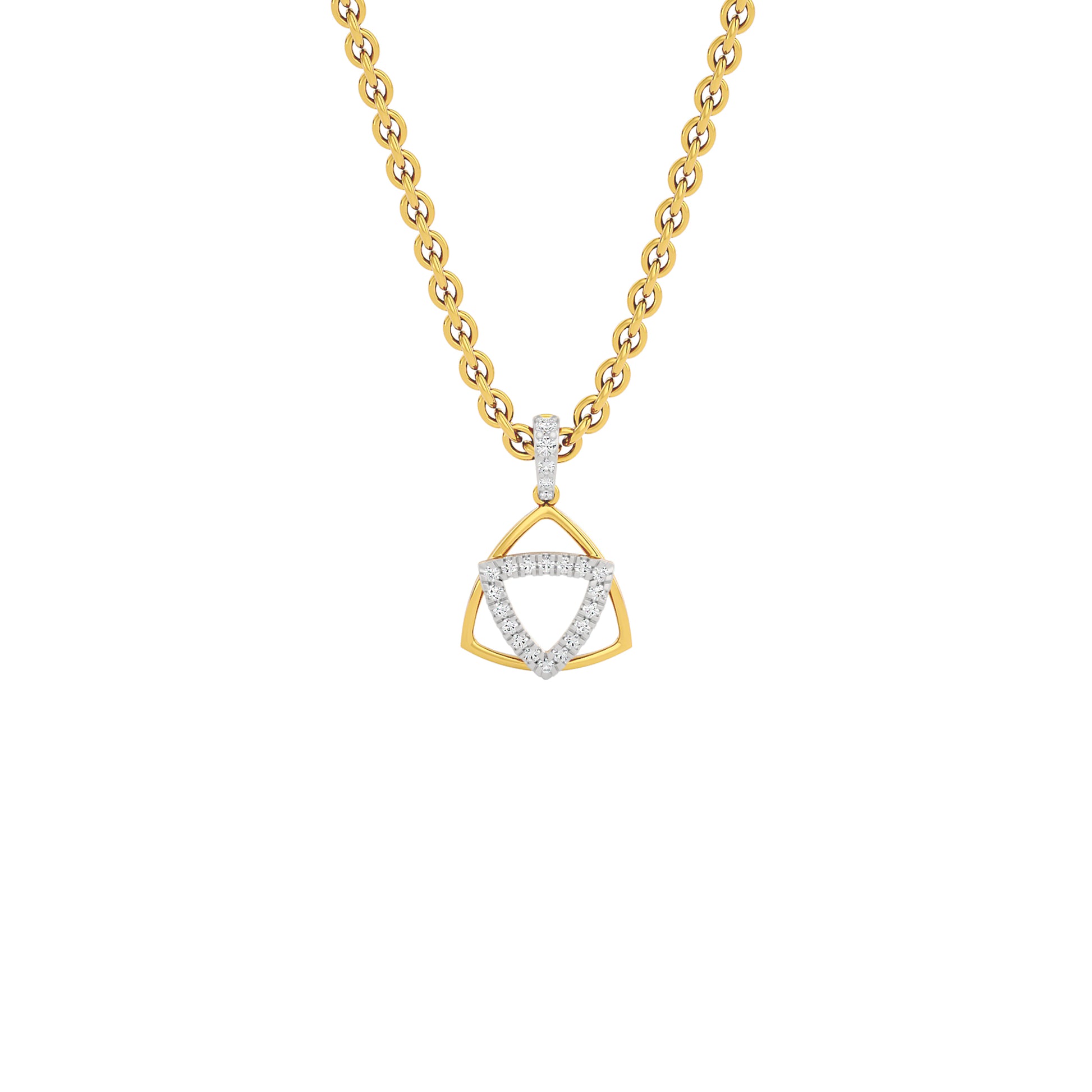 Reverse Charm Fashion Diamond Pendant 18 KT / Yellow Gold