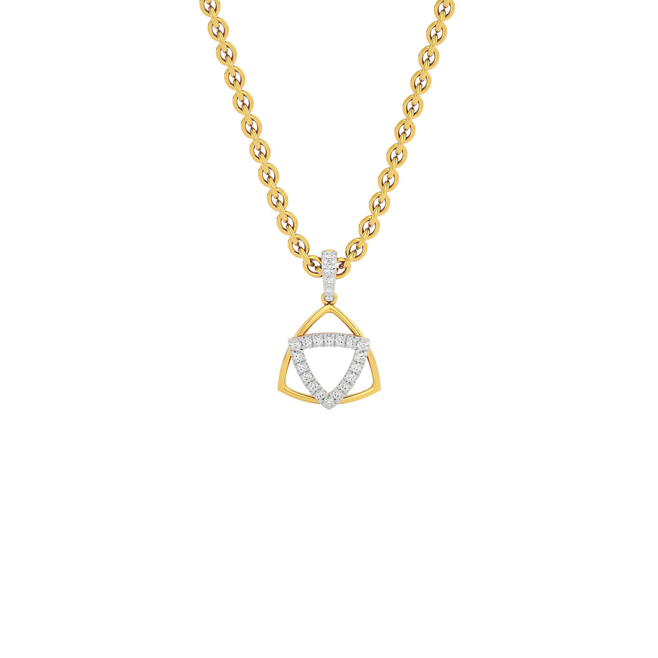 Reverse Charm Fashion Diamond Pendant 18 KT / Yellow Gold