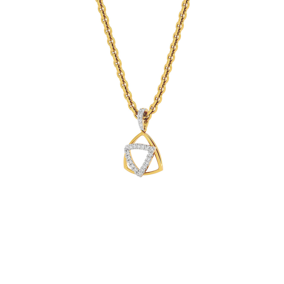 Reverse Charm Fashion Diamond Pendant 18 KT / Yellow Gold