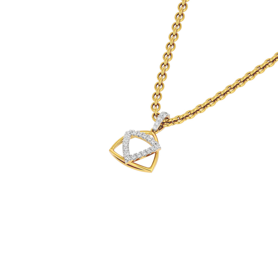 Reverse Charm Fashion Diamond Pendant 18 KT / Yellow Gold