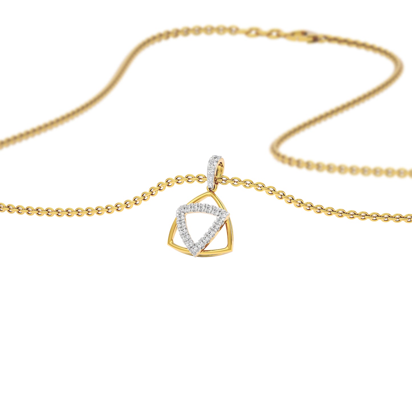 Reverse Charm Fashion Diamond Pendant 18 KT / Yellow Gold