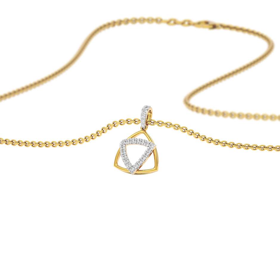 Reverse Charm Fashion Diamond Pendant 18 KT / Yellow Gold