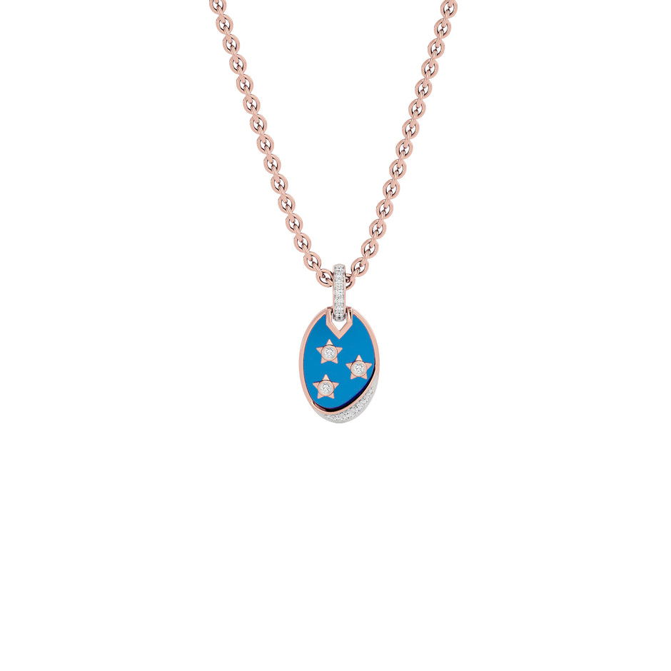 Cobalt Dreams Fashion Diamond Pendant 18 KT / Rose Gold