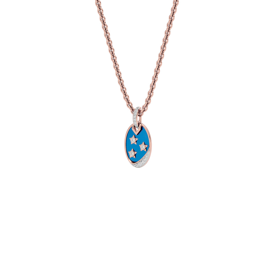 Cobalt Dreams Fashion Diamond Pendant 18 KT / Rose Gold