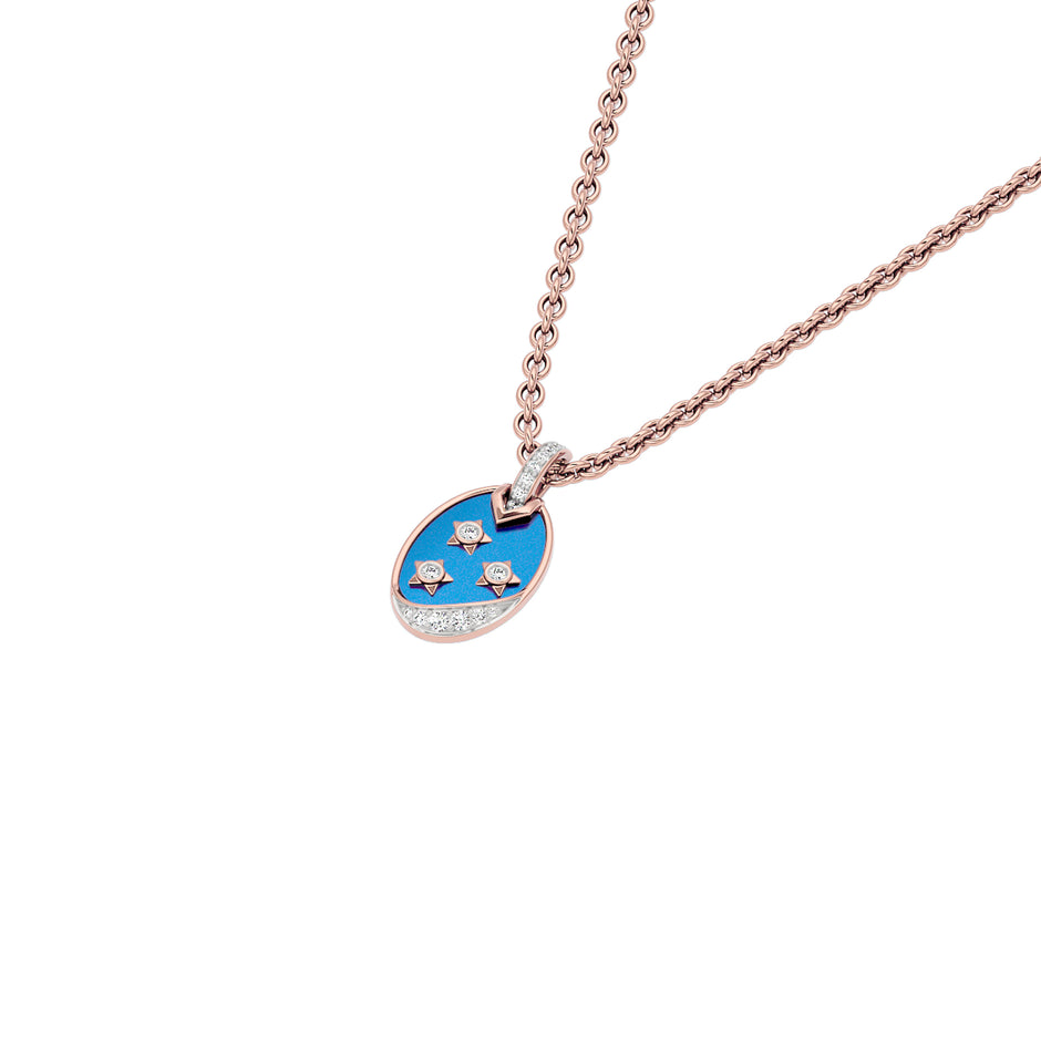 Cobalt Dreams Fashion Diamond Pendant 18 KT / Rose Gold
