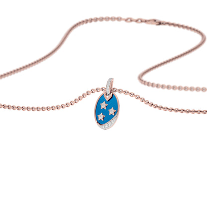 Cobalt Dreams Fashion Diamond Pendant 18 KT / Rose Gold