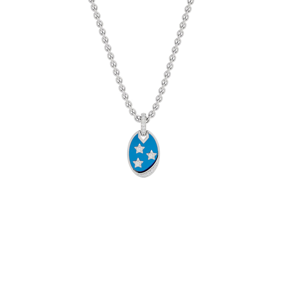 Cobalt Dreams Fashion Diamond Pendant 18 KT / White Gold