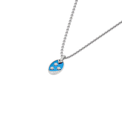 Cobalt Dreams Fashion Diamond Pendant 18 KT / White Gold
