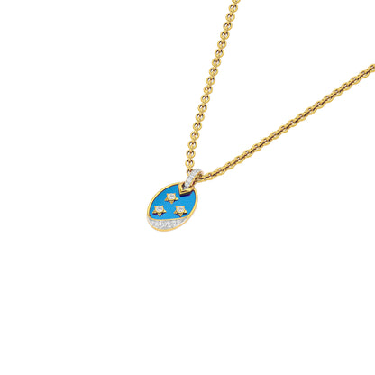 Cobalt Dreams Fashion Diamond Pendant 18 KT / Yellow Gold