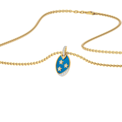 Cobalt Dreams Fashion Diamond Pendant 18 KT / Yellow Gold