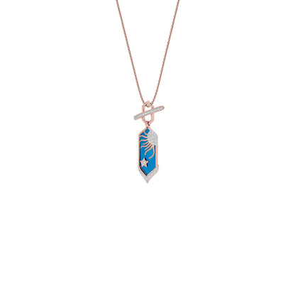 Aqua Glow Fashion Diamond Pendant 18 KT / Rose Gold