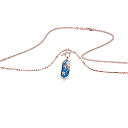 Aqua Glow Fashion Diamond Pendant 18 KT / Rose Gold