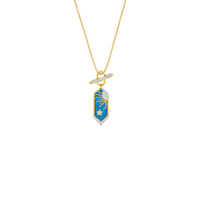 Aqua Glow Fashion Diamond Pendant 18 KT / Yellow Gold