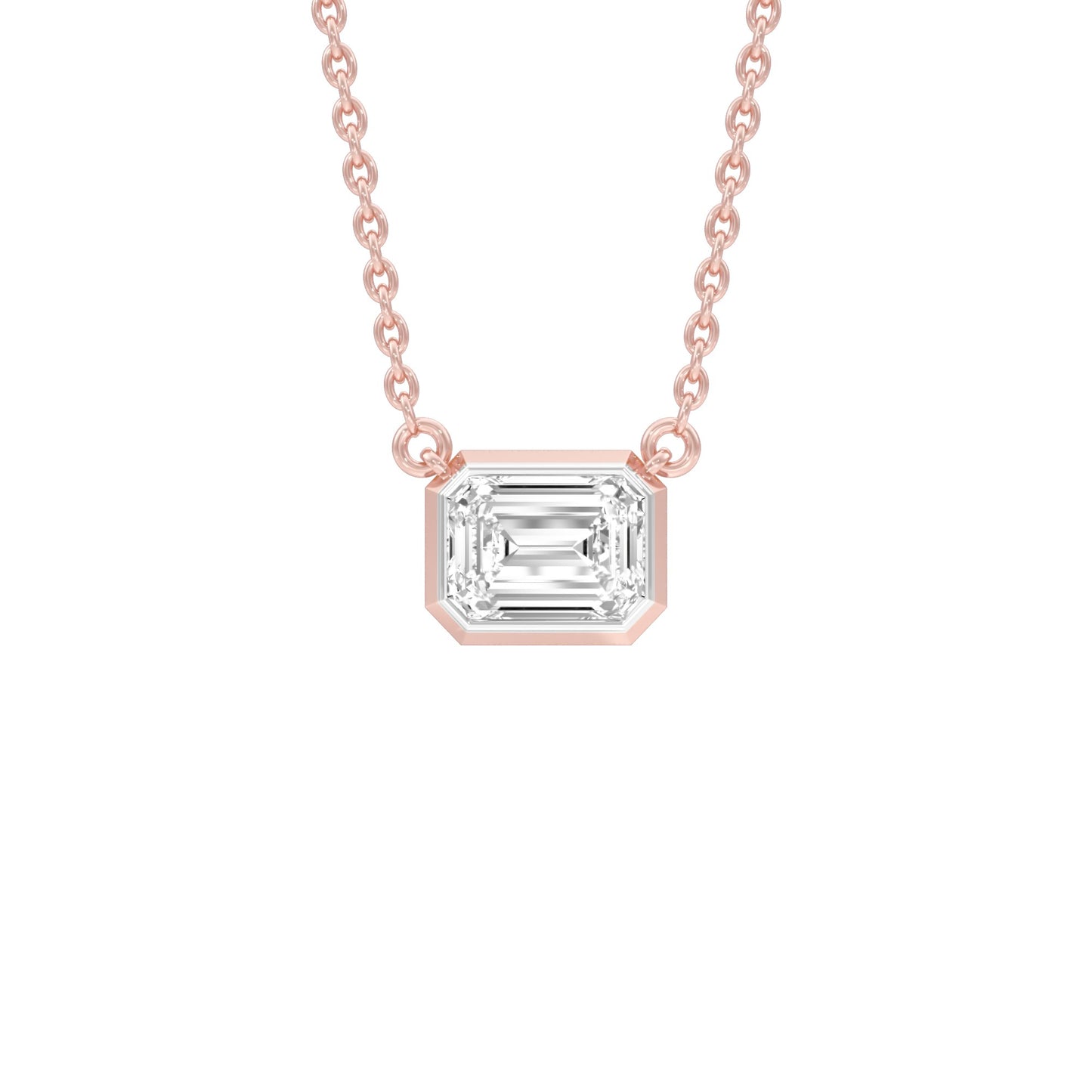 Glow Slab Diamond Pendant 18 KT / Rose Gold