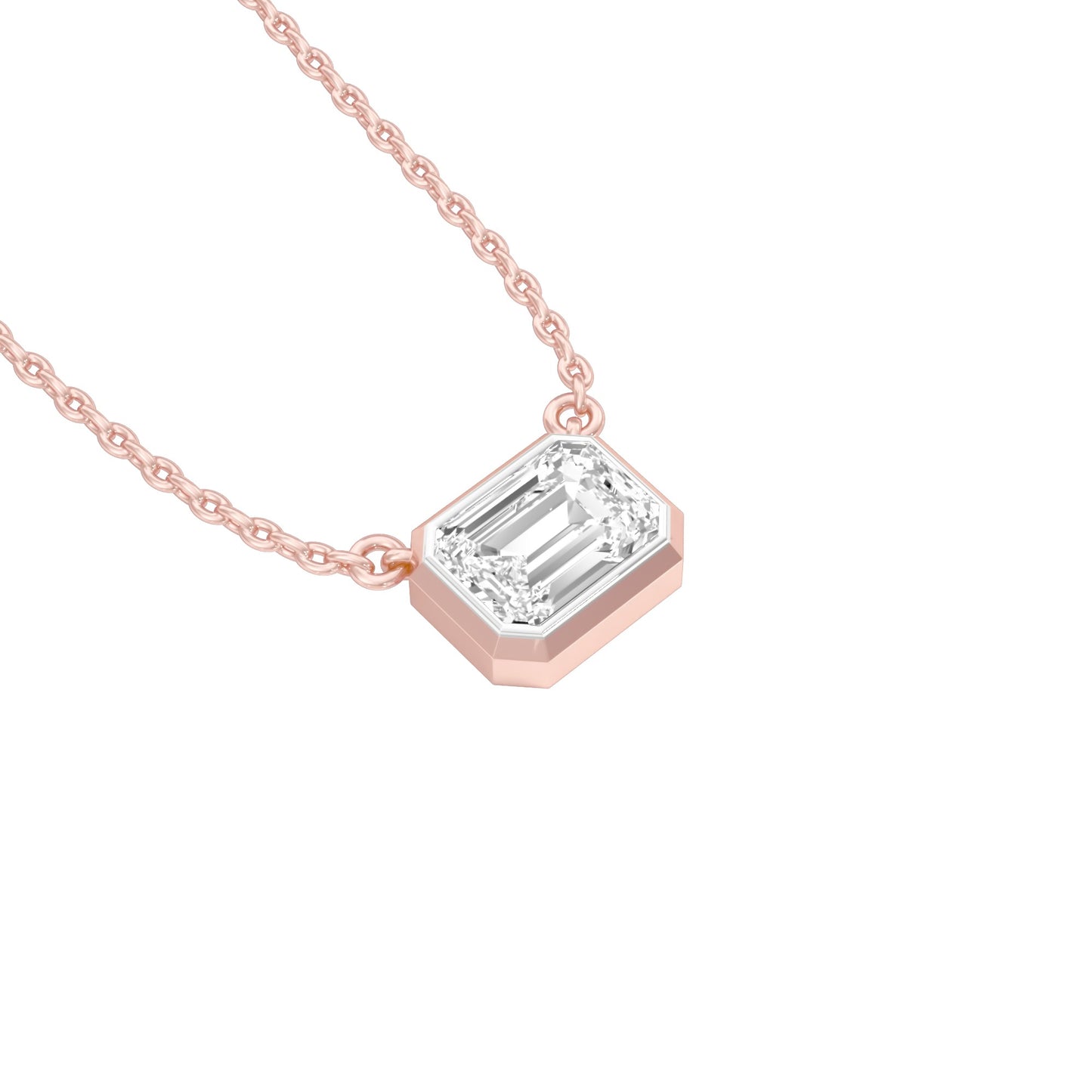 Glow Slab Diamond Pendant 18 KT / Rose Gold