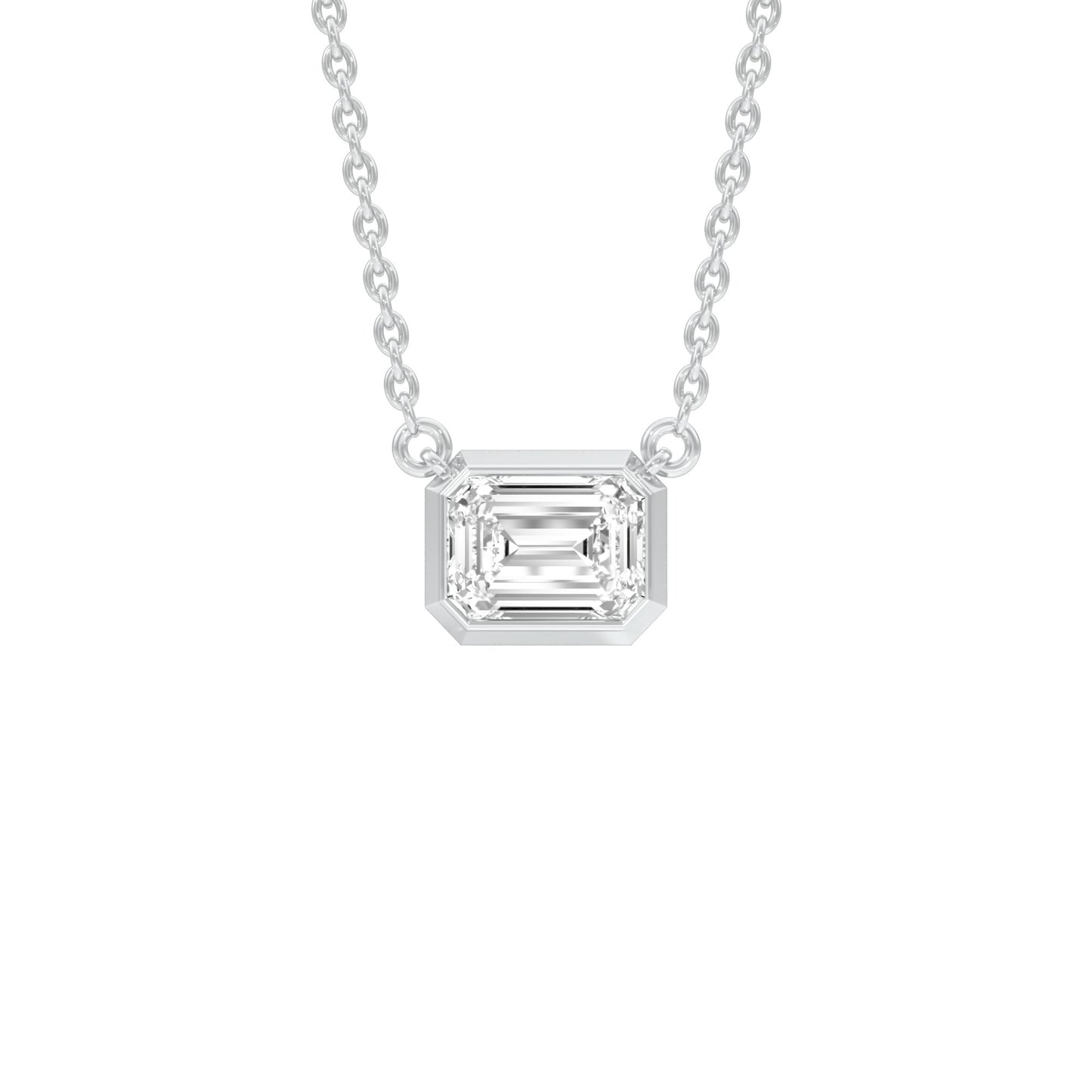 Glow Slab Diamond Pendant 18 KT / White Gold