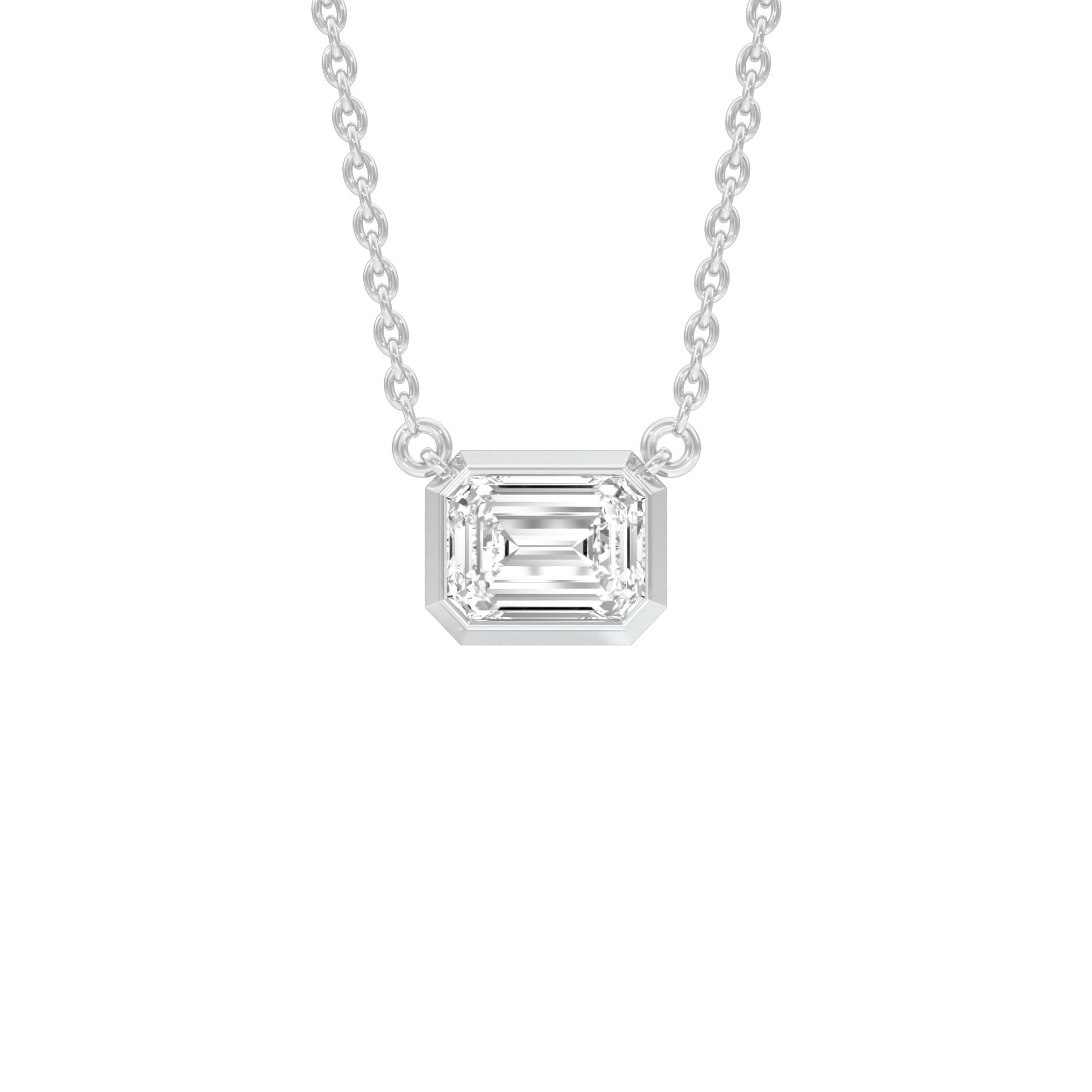 Glow Slab Diamond Pendant 18 KT / White Gold