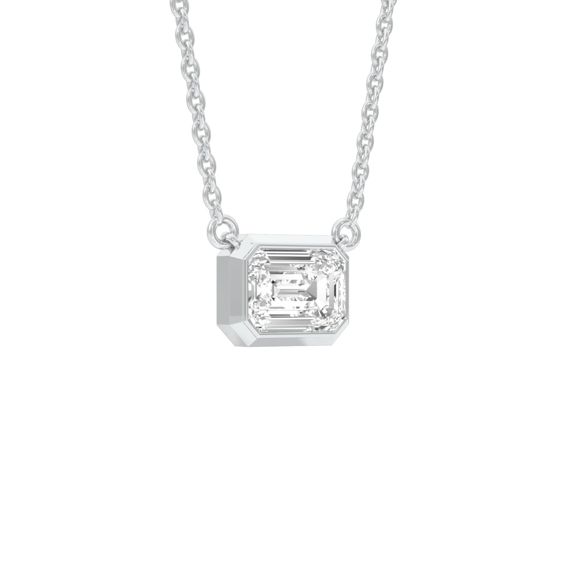 Glow Slab Diamond Pendant 18 KT / White Gold